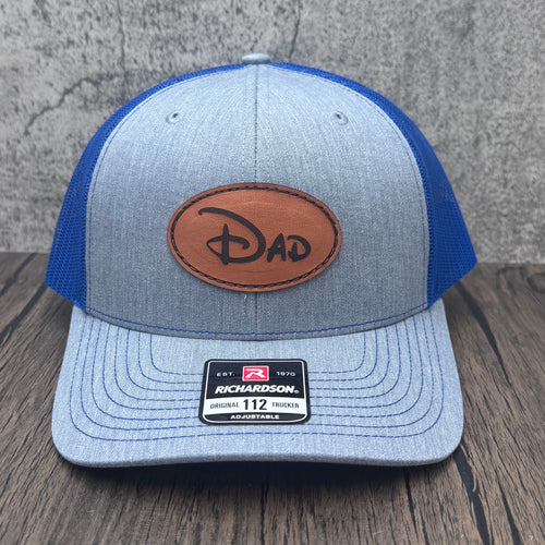 Dad Leather Patch Hat – Blue/ Grey Richardson 112