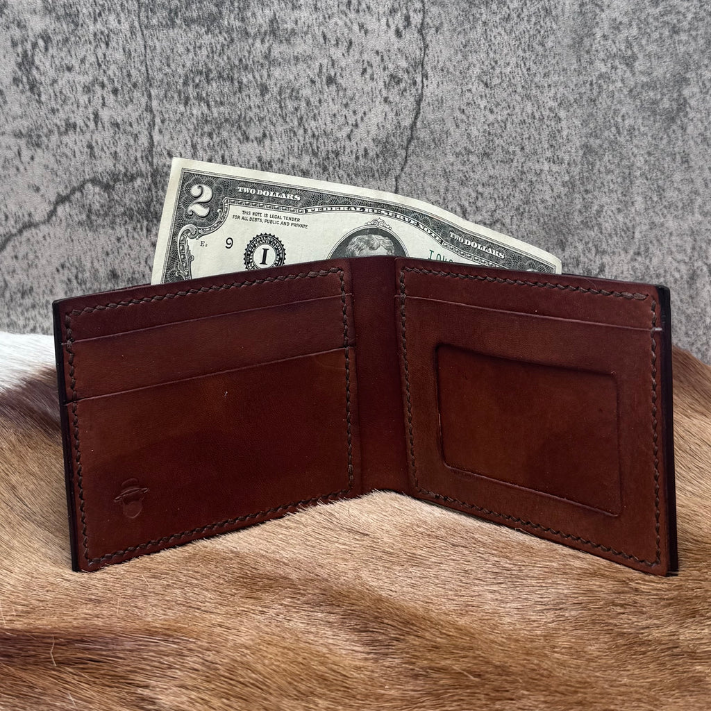 Handcrafted Floral Tooled Leather Bifold Wallet – Full Grain Leather | Handmade