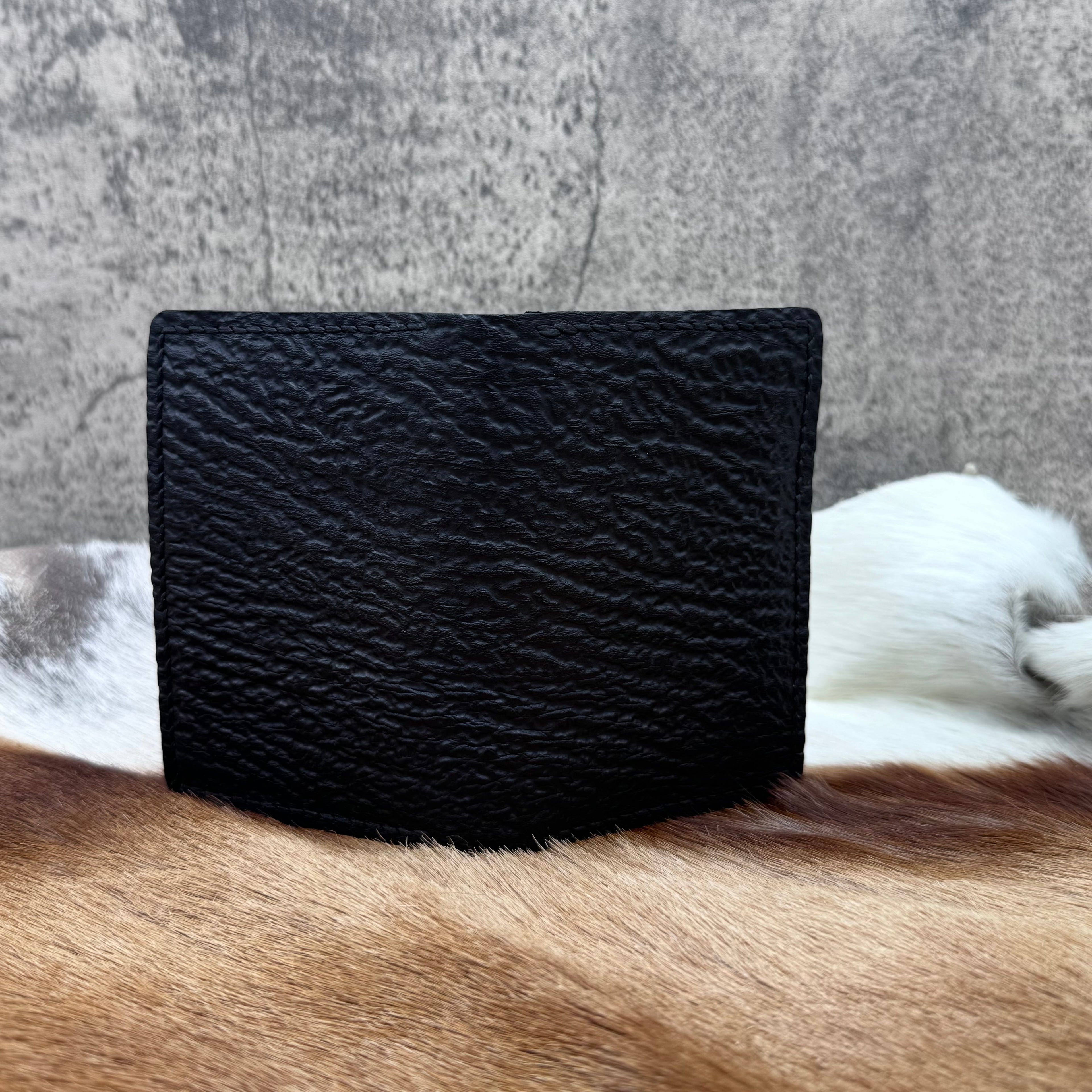 Hand-Stitched Sharkskin Vertical Wallet