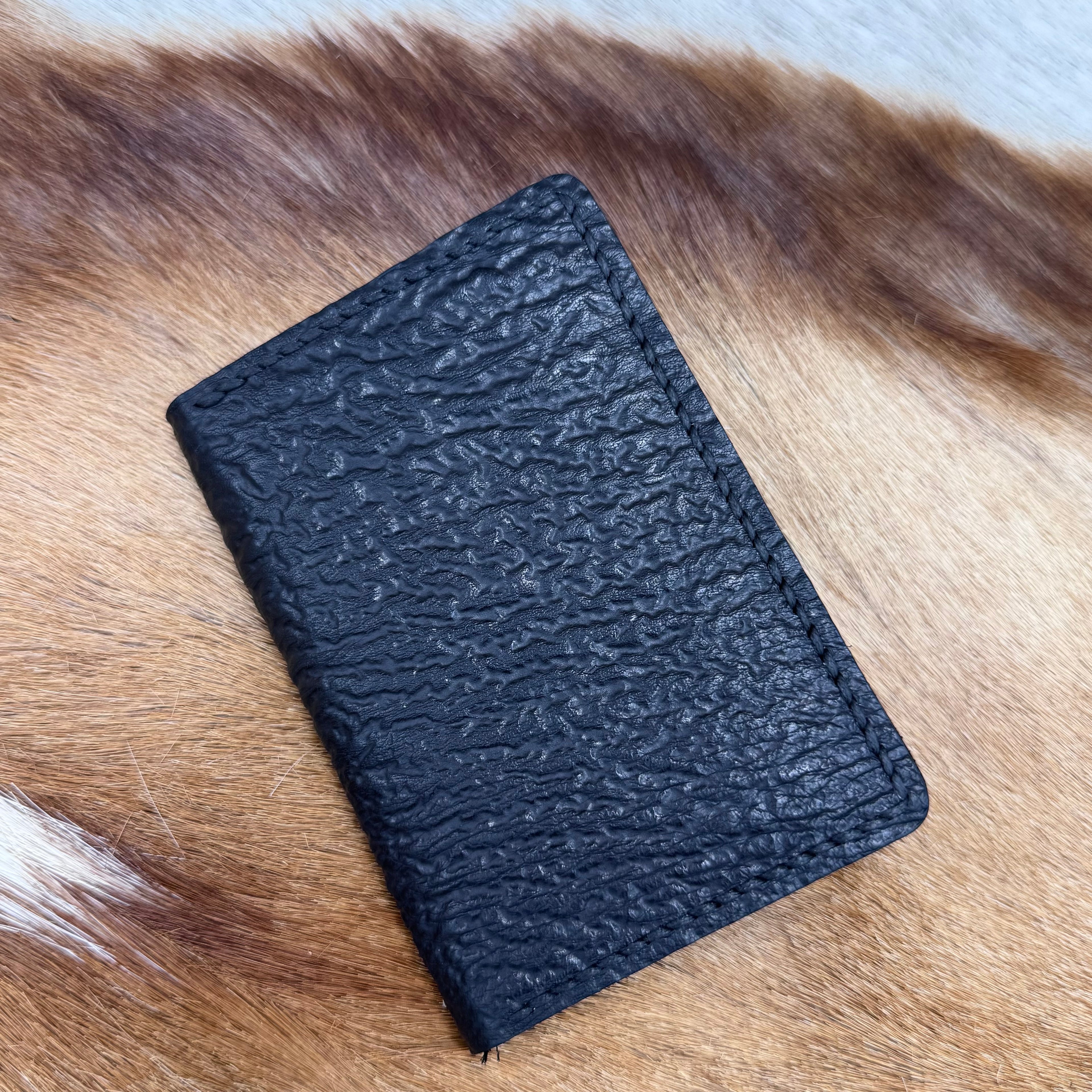 Hand-Stitched Sharkskin Vertical Wallet